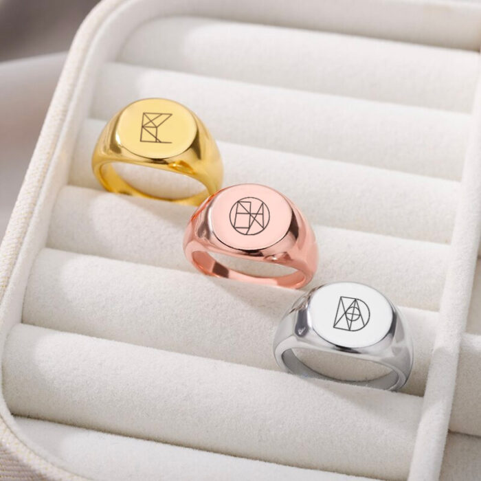 Symbol Engraved Ring - Image 2