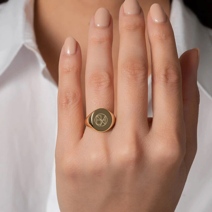 Symbol Engraved Ring - Image 3